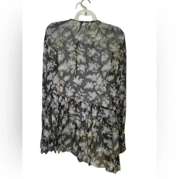 Zimmermann Floral Sheer Silk Blouse Size 2 - Picture 2 of 4